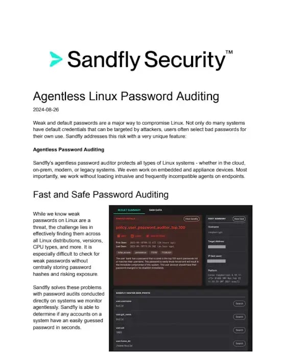 Agentless Linux Password Auditing