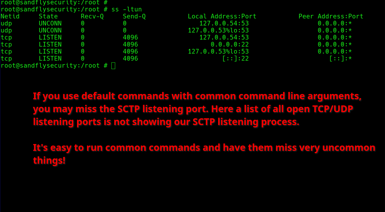 blog-imagessctp-protocol-attack-risks-on-linux03-sctp-ss-ltun-no-sctp-port-shown-listening-raw
