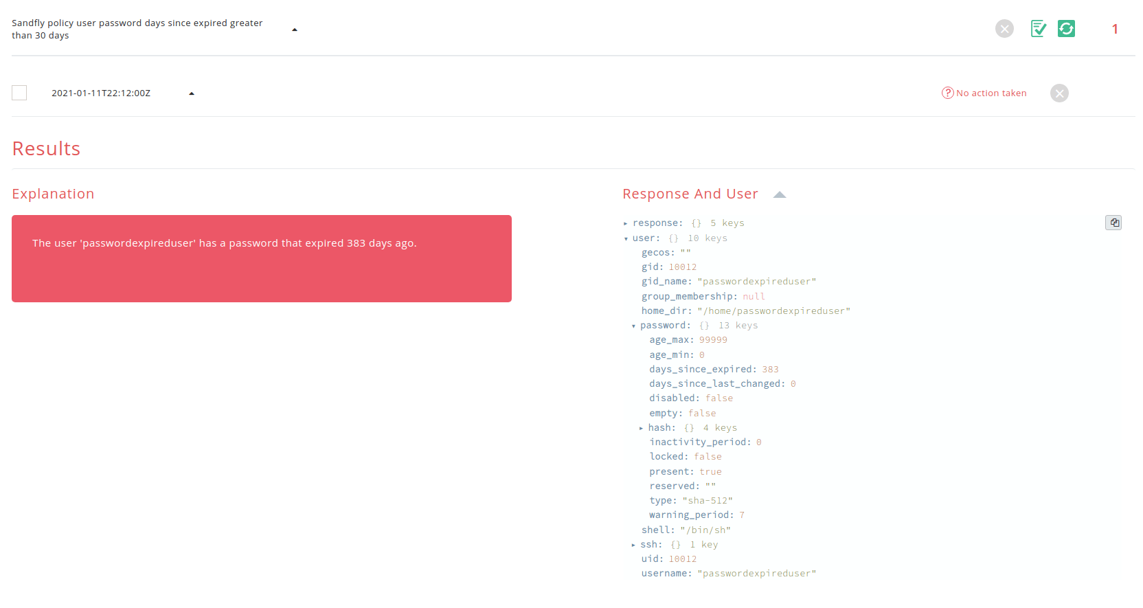 blog-imagessandfly-2-8-2-over-1000-linux-compromise-detection-modules-and-more04-sandfly-policy-user-password-days-since-expired-greater-than-30-days