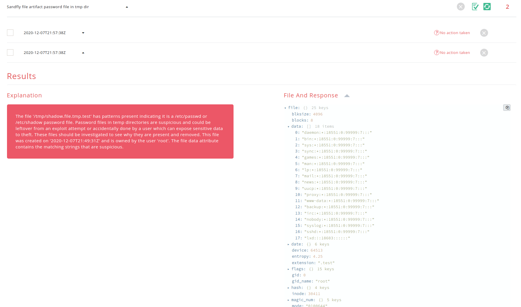 blog-imagessandfly-2-8-2-over-1000-linux-compromise-detection-modules-and-more10-sandfly-file-artifact-password-file-in-tmp-dir-shadow