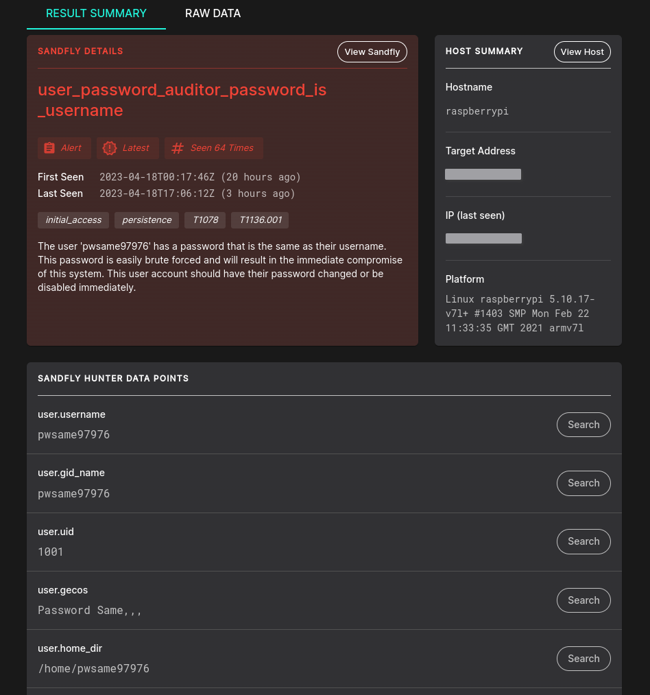 blog-imagessandfly-4-4-0-agentless-linux-password-auditing-and-data-de-duplication01-user-password-auditor-password-is-username
