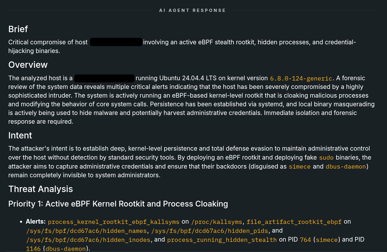 blog-imagessandflys-agentless-linux-edr-ai-are-a-powerful-combo01-ai-host-analysis-ebpf-rootkit