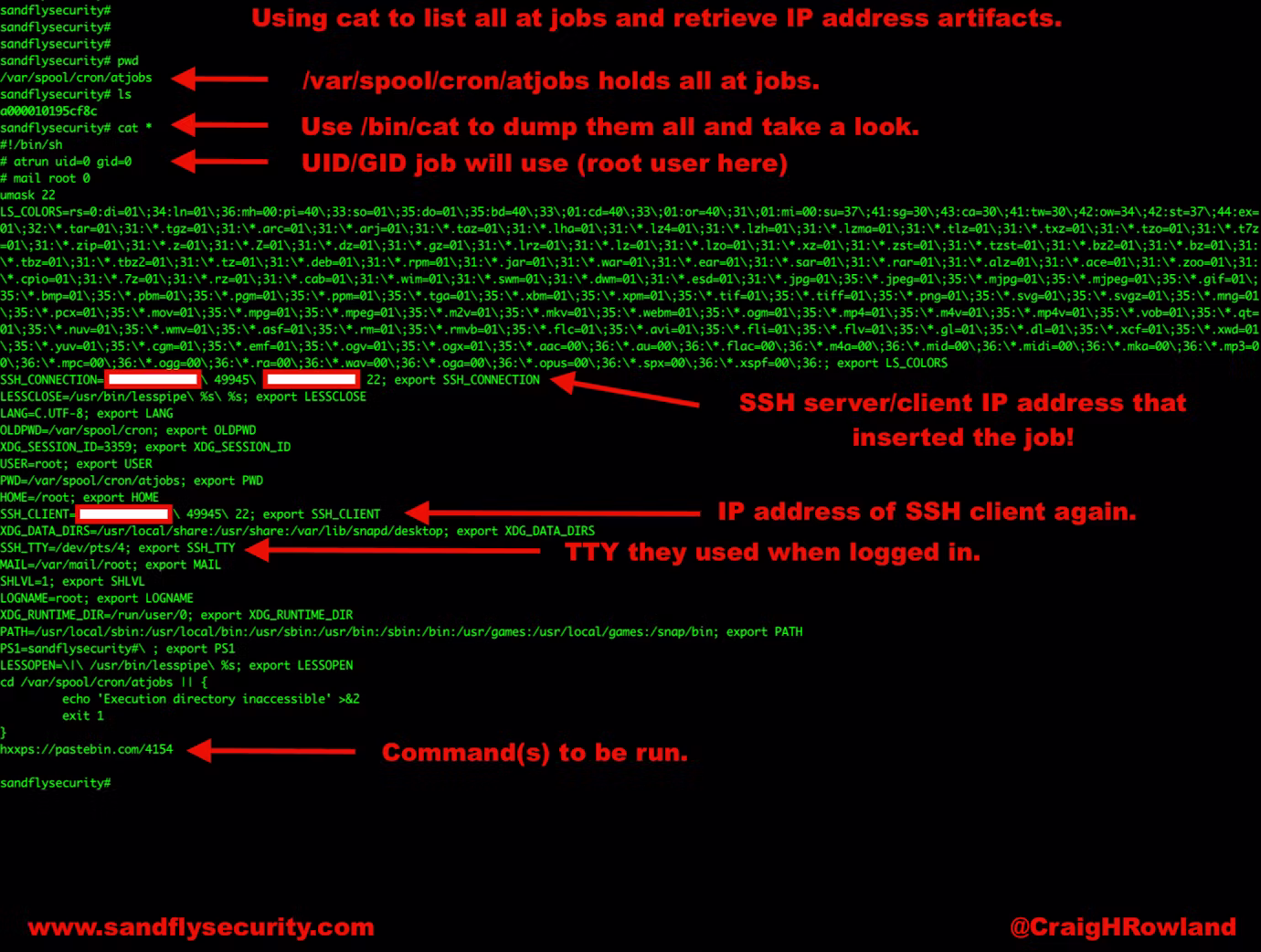 Getting an Attacker IP Address from a Malicious Linux At Job01